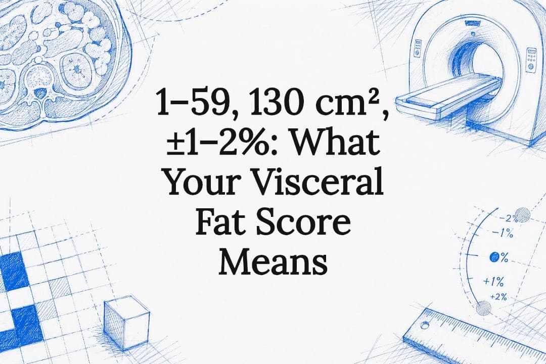 1–59, 130 cm², ±1–2%: What Your Visceral Fat Score Means